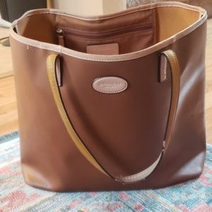 Coach purse tote tan